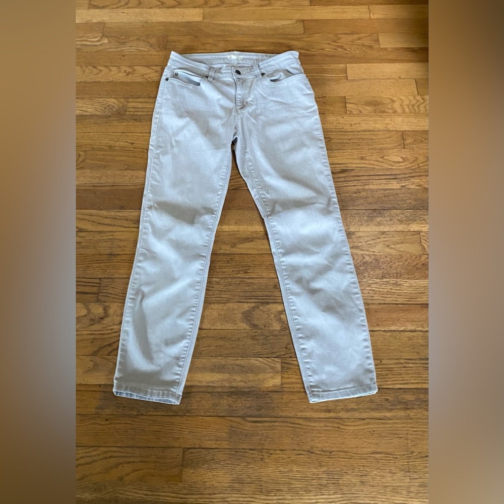 Eileen Fisher Beige Organic Cotton Stretch Jeans.